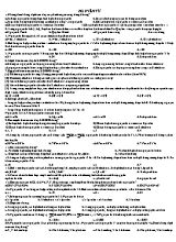 Bài tập trắc nghiệm Hóa học 10 - Chương I Nguyên tử